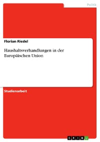 Cover Haushaltsverhandlungen in der Europäischen Union