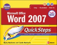 Cover Microsoft Office Word 2007 QuickSteps