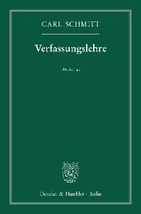 Cover Verfassungslehre.