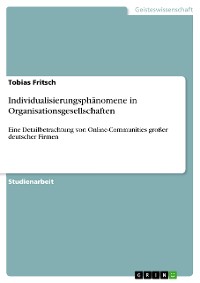 Cover Individualisierungsphänomene in Organisationsgesellschaften