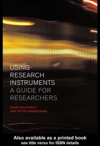 Cover Using Research Instruments