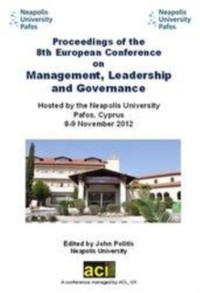 Cover Proceedings of the 8th European Conference on Management, Leadership and Governance : ECMLG 2012