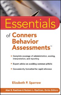 Cover Essentials of Conners Behavior Assessments