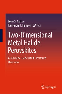 Cover Two-Dimensional Metal Halide Perovskites