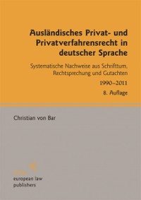 Cover Ausländisches Privat- und Privatverfahrensrecht in deutscher Sprache