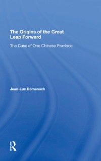 Cover Origins Of The Great Leap Forward