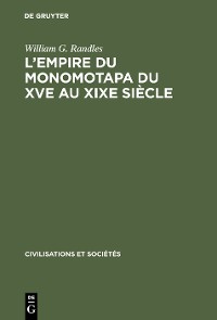 Cover L'empire du Monomotapa du XVe au XIXe siècle