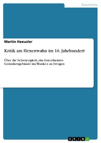 Cover Kritik am Hexenwahn im 16. Jahrhundert