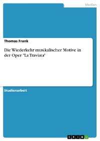 Cover Die Wiederkehr musikalischer Motive in der Oper "La Traviata"