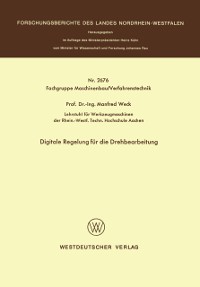 Cover Digitale Regelung für die Drehbearbeitung