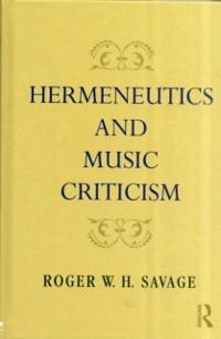 Cover Hermeneutics and Music Criticism