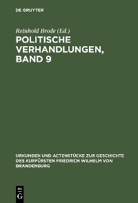 Cover Politische Verhandlungen, Band 9