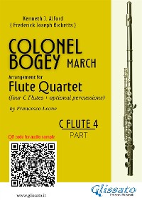 Cover C Flute 4 part of "Colonel Bogey" for Flute Quartet