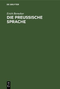 Cover Die preussische Sprache