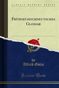 Cover Frühneuhochdeutsches Glossar