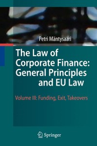 Cover The Law of Corporate Finance: General Principles and EU Law