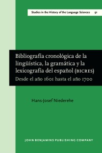 Cover Bibliografía cronológica de la lingüística, la gramática y la lexicografía del español (BICRES II)