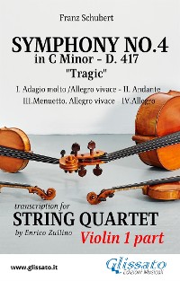 Cover Symphony No.4 - D.417 for String Quartet (Violin 1)