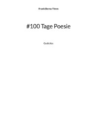 Cover #100 Tage Poesie