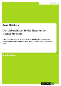 Cover Der Liebesdiskurs in der Literatur der Wiener Moderne