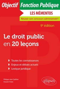 Cover Le droit public en 20 leçons - 9e édition