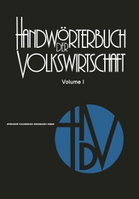 Cover Handwörterbuch der Volkswirtschaft