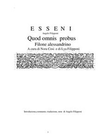 Cover ESSENI - Quod omnis probus - Filone Alessandrino