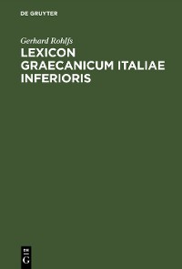 Cover Lexicon Graecanicum Italiae Inferioris