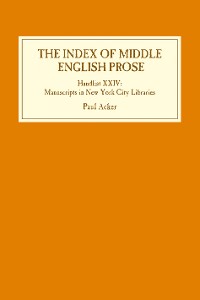 Cover The Index of Middle English Prose: Handlist XXIV