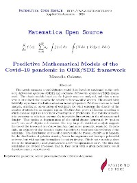 Cover Predictive Mathematical Models of the Covid–19 pandemic in ODE/SDE framework