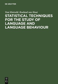 Cover Statistical Techniques for the Study of Language and Language Behaviour