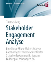 Cover Stakeholder Engagement Analyse