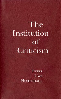 Cover The Institution of Criticism