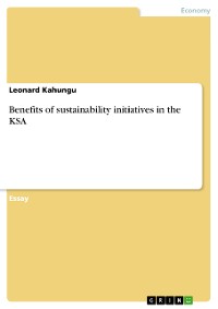 Cover Benefits of sustainability initiatives in the KSA