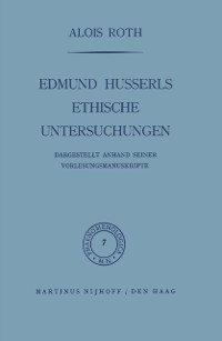 Cover Edmund Husserls ethische Untersuchungen