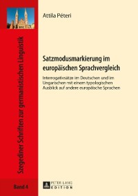 Cover Satzmodusmarkierung im europaeischen Sprachvergleich