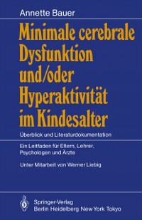 Cover Minimale cerebrale Dysfunktion und/oder Hyperaktivität im Kindesalter