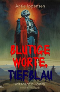 Cover Blutige Worte, tiefblau