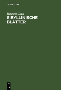 Cover Sibyllinische Blätter