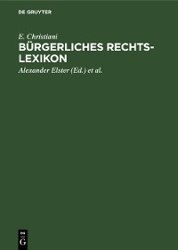 Cover Bürgerliches Rechts-Lexikon