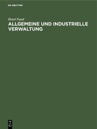 Cover Allgemeine und industrielle Verwaltung