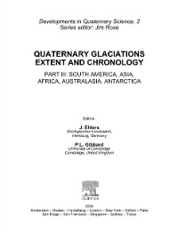 Cover Quaternary Glaciations - Extent and Chronology
