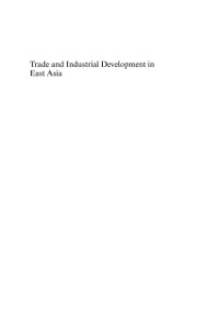 Cover Trade and Industrial Development in East Asia