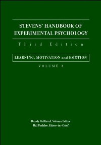 Cover Stevens' Handbook of Experimental Psychology, Volume 3, Learning, Motivation, and Emotion