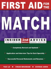 Cover First Aid for the Match: Insider Advice from Students and Residency Directors