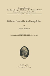 Cover Wilhelm Ostwalds Auslösungslehre