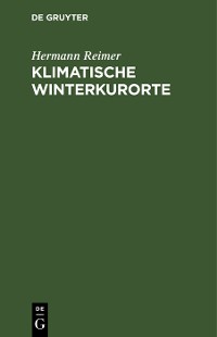 Cover Klimatische Winterkurorte