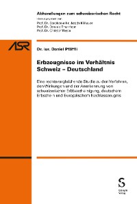 Cover Erbzeugnisse im Verhältnis Schweiz-Deutschland