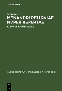 Cover Menandri reliqviae nvper repertae