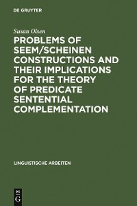 Cover Problems of seem/scheinen Constructions and their Implications for the Theory of Predicate Sentential Complementation